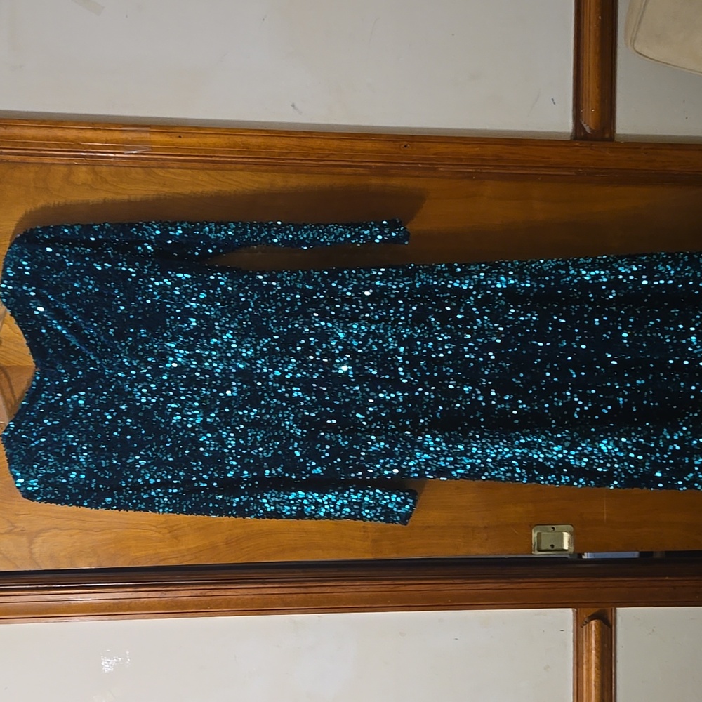 NWT Shiloh Sequin Long Sleeve Dress 2X - Picture 9 of 12